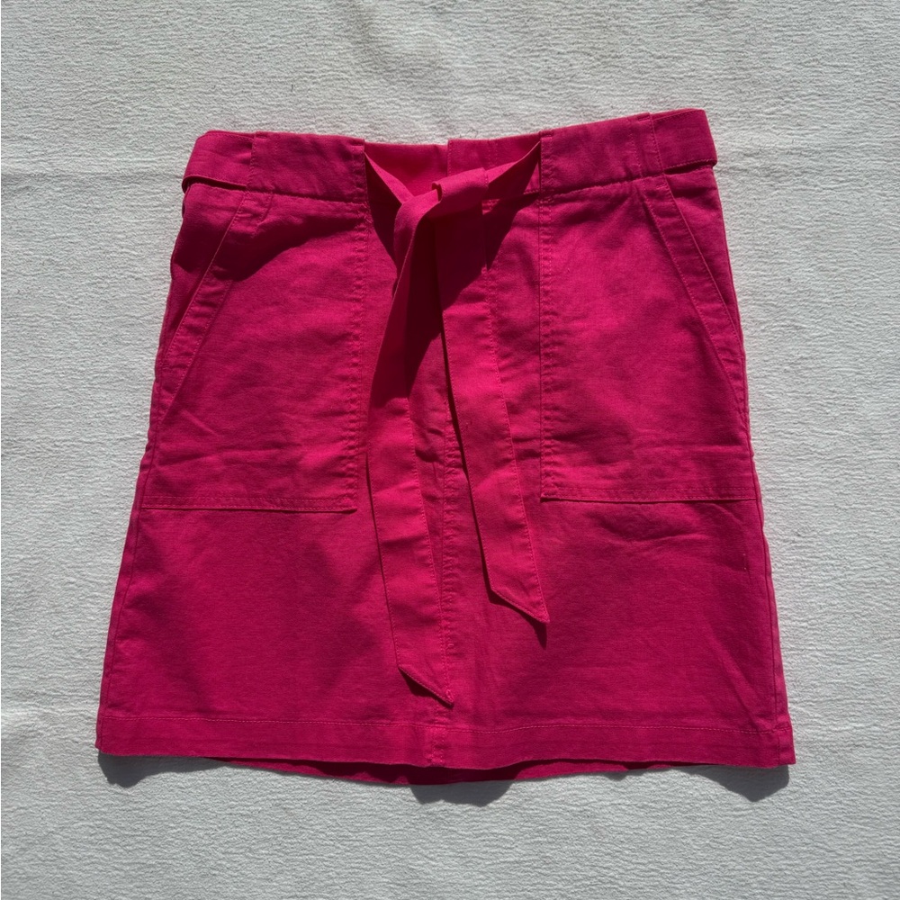 NWT Women’s J. Crew Pink Linen Skirt 10